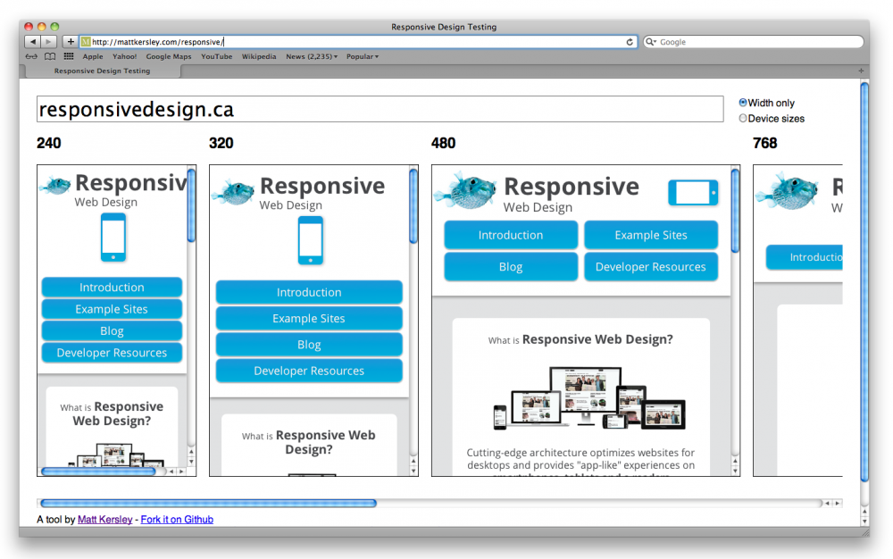 Test your site's in different window sizes